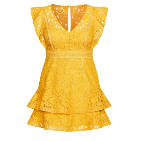 NWT City Chic Dress Sienna Gold XL = 22 = 3X - Picture 4 of 6